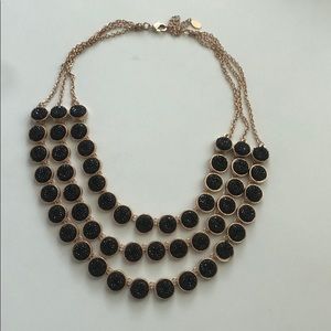 Black and gold 3 strand necklace